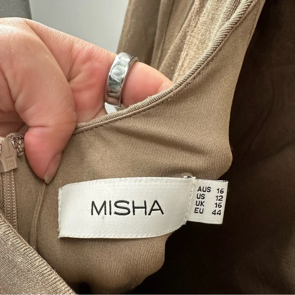 Misha Engracia Midi Dress Beige - Picture 11 of 14